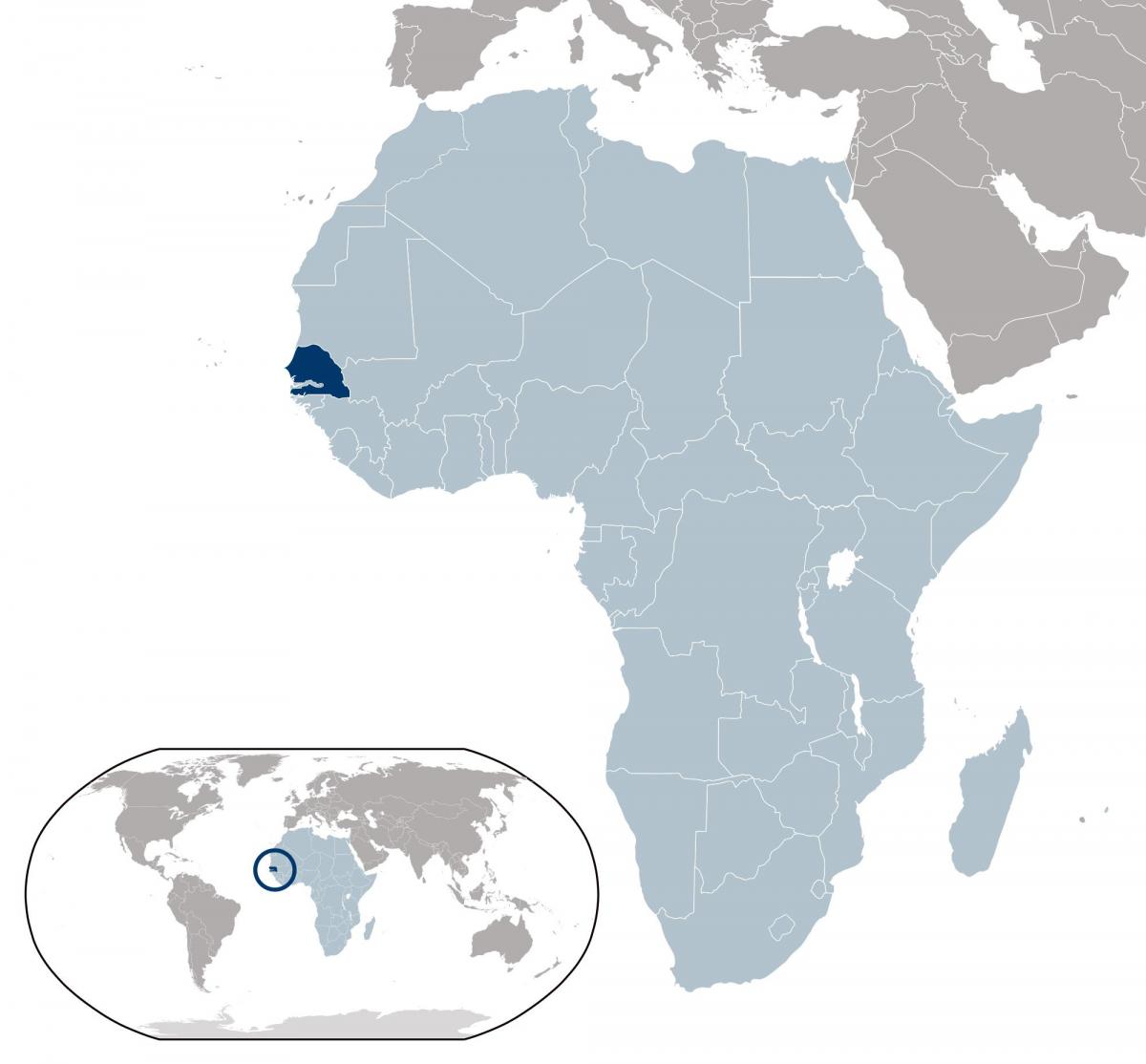 зураг Сенегал байршил дээр дэлхийн
