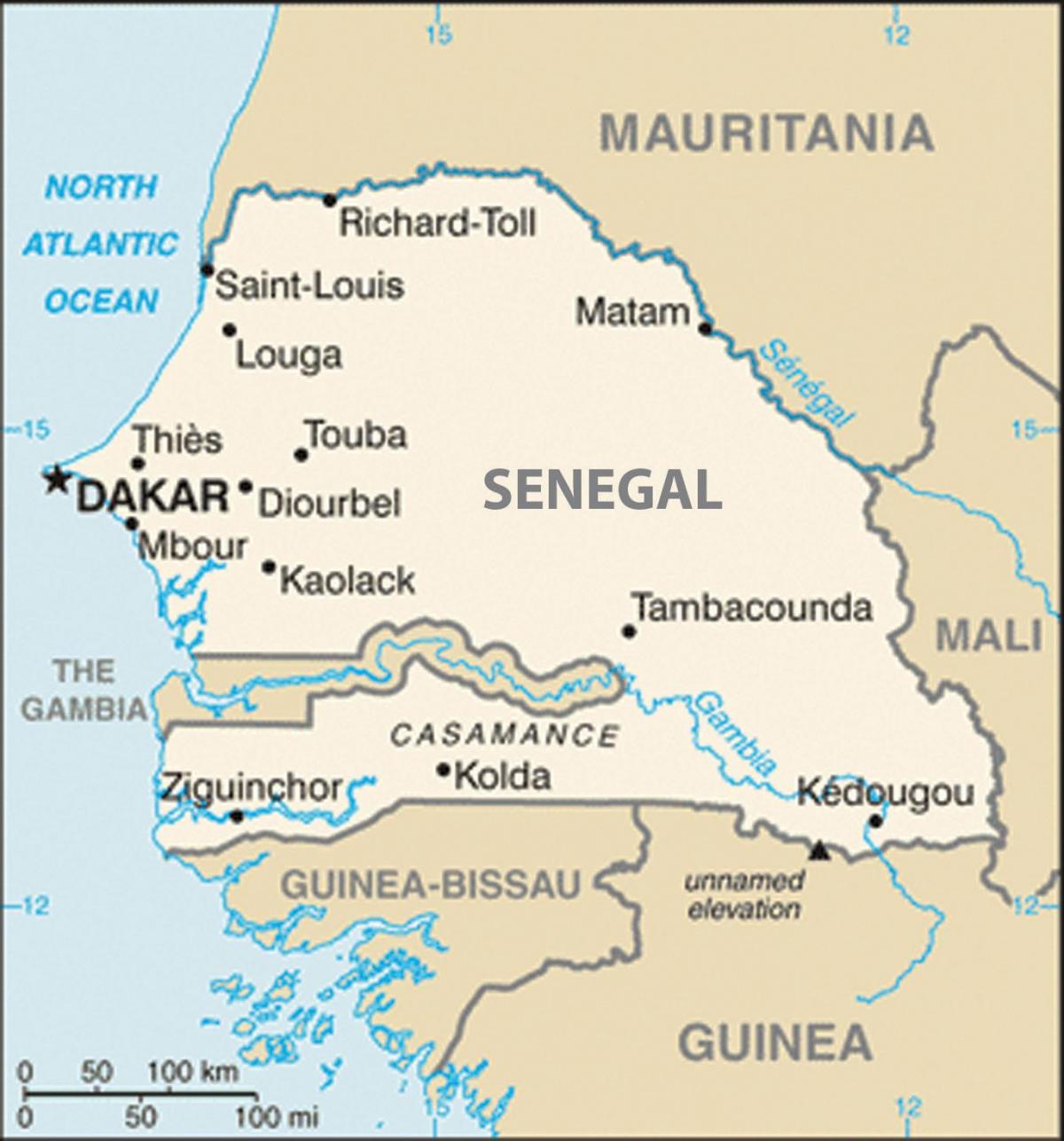 зураг Сенегал болон эргэн тойрны улс орнууд