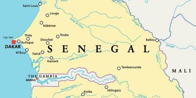 Сенегал голын африкийн газрын зураг