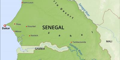 Газрын зураг нь бодит зураг Сенегал