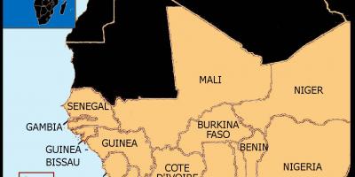 Зураг Сенегал баруун африкийн газрын зураг